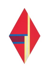 Rhomb in Red, Yellow and Blue