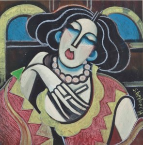 Woman smoking a cigarette