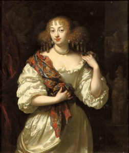 Portrait of a lady, said to be Barbara Villiers, Duchess of Cleveland, three-quarter-length, in a silver dress