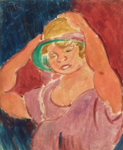 Girl wearing a hat