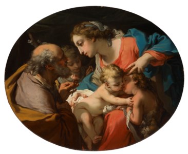 The Holy Family with the Infant Saint John the Baptist and an angel