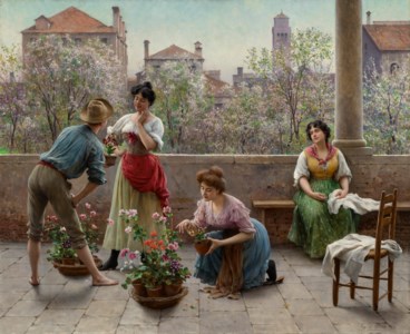 Eugene von Blaas, Der Blumenverkäufer