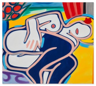 Tom Wesselman, Curled Up Blue Nude