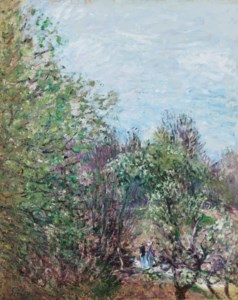 Deux personnages à la lisière d'un bois, Veneux-Nadon