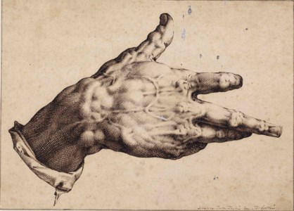 The artist's right hand