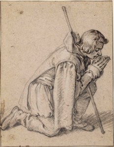 A kneeling shepherd