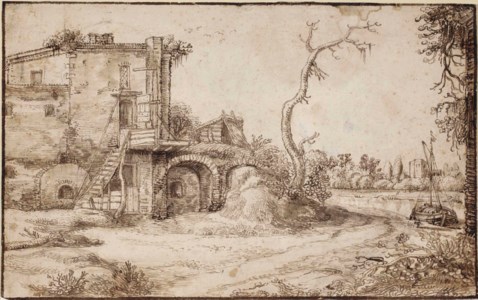 An inhabited ruin near a river