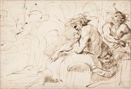 Two river gods, probably the Tiber and Nile
