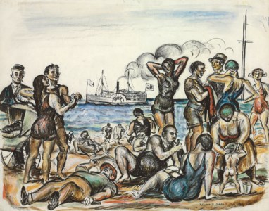 Figures on the Beach