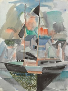Schooner with Reflection