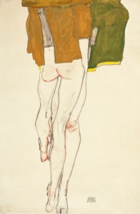 Stehende halbnackte Torsi ( recto ); Von oben gesehene, vornübergebeugte weibliche Gestalt ( verso )