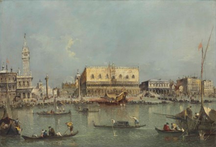 Francesco Guardi, Venice, the Bacino di San Marco, with the Piazzetta and the Doge’s Palace
