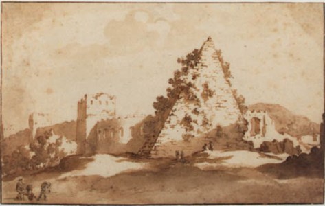 The Aurelian Walls and the Pyramid of Cestius, Rome