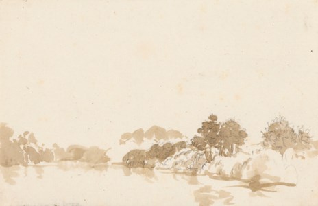 Vue arborée sur les rives de l'Amstel (?)