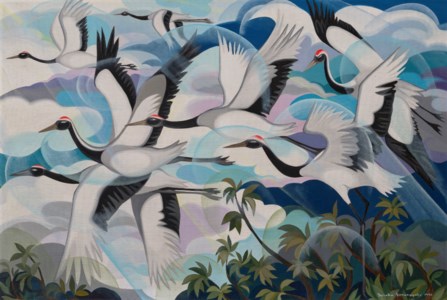 Untitled (Migrating White-Naped Cranes)