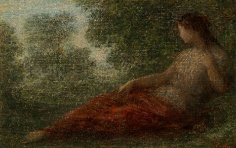Femme dans un paysage