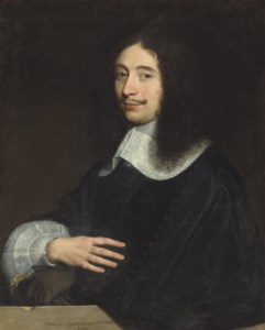 Portrait of a gentleman, traditionally identified as Noël de Bullion (d. 1670), half-length, in black with lace collar and sleve, his gloves in his left hand
