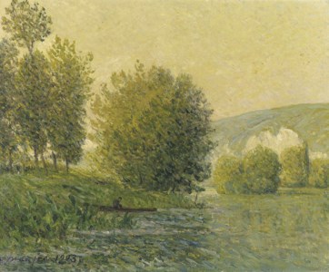 Soleil d'or, soir aux Andelys, Eure
