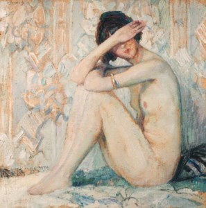 A seated nude