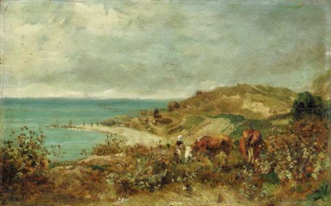 At pasture near the shore