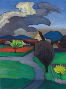 Bäumende Wolke über der Burg, Murnau
