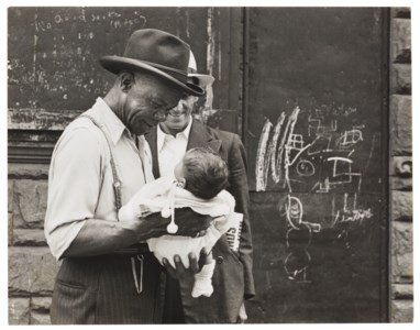 New York City (Man holding baby), c. 1939