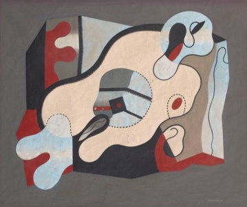 Composition abstraite (femme couchée)