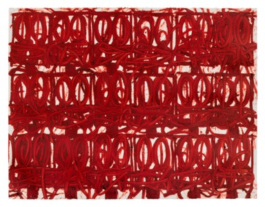 Rashid Johnson, Untitled Anxious Red Drawing