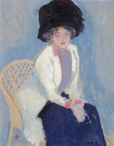 A portrait of Greet with a hat