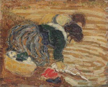 Two women doing the laundry
