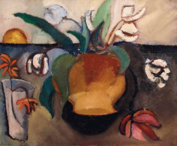 Vaas met tulpen
