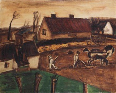 Farmers working the land