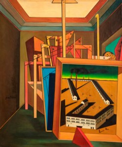Interno metafisico con officina