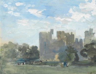 A moated castle