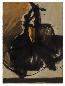 Black Gesture on Brown (from the Elan series)