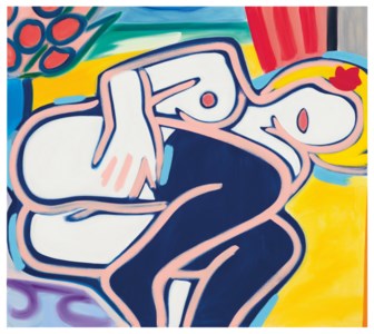 Tom Wesselman, Curled Up Blue Nude