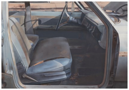 Arrested Auto with Blue Seats