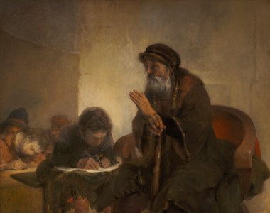 Homer dictating to scribes