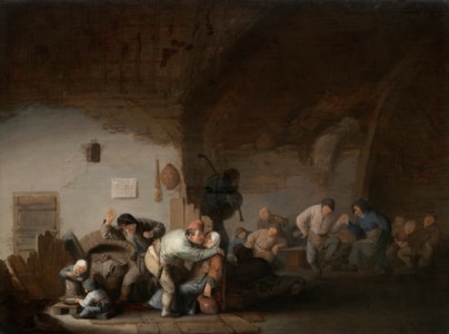 Peasants merrymaking in a tavern