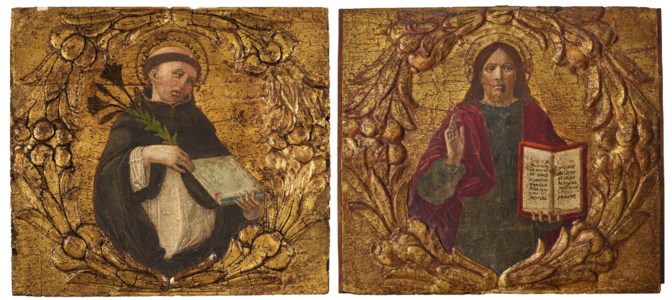 Saint Dominic; and Christ Blessing