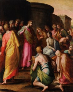 Christ raises a widow's son to life at Naim