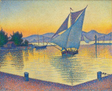 Paul Signac, Le Port au soleil couchant, Opus 236 (Saint-Tropez)