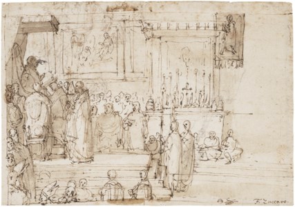 Studies for The Canonization of Saint Hyacinth by Pope Clement VIII