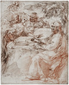 Christ attended by the angels