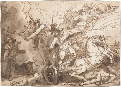 Achilles hastening to avenge the death of Patroclus