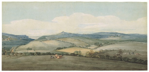 Above Lyme Regis, looking across Marshwood Vale, Dorset