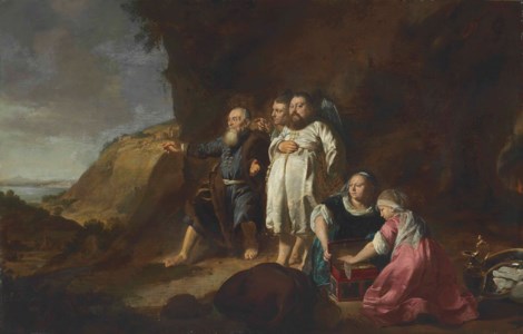 Portrait of a family, probably in the guise of the Family of Tobias, full-length, in a landscape