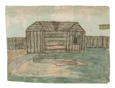 UNTITLED (SHED WITH GREEN LAWN)