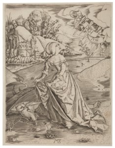 The Woman with an Owl ('Duck Dich')