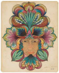 Untitled (Woman with Floral Designs), 1948